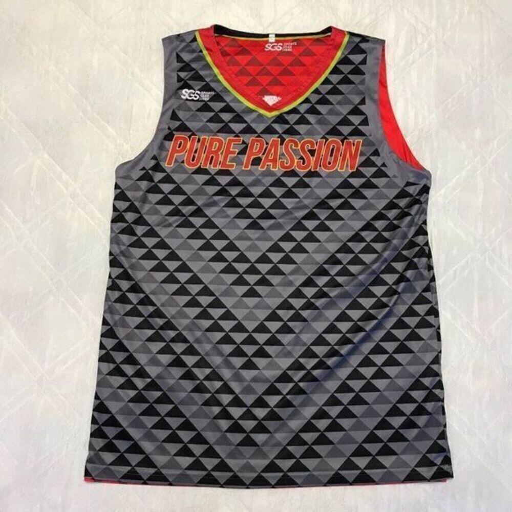 SGS Sports Gear Swag Pure Passion reversible gray‎ red #2 Jersey XL